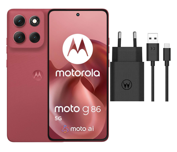 Motorola moto g86 power 5G 12/256GB Chrysanthemum  + Ładowarka 33W - 1373108 - zdjęcie